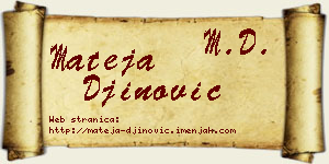 Mateja Đinović vizit kartica